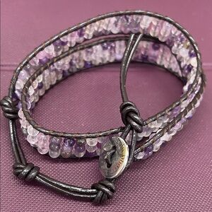 lululemon athletica Purple and Pink Beaded Bracelet